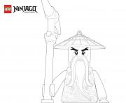 Coloriage ninjago lego sensei wu 